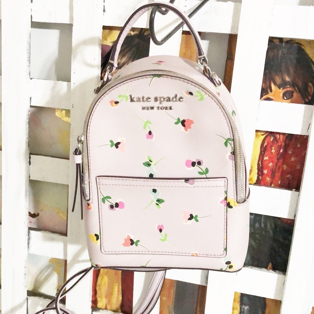 Kate Spade Pink Backpack with Floral Design